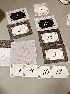 5"x7" Number Cards Table Numbers with Textured Paper - Picture 1 of 4