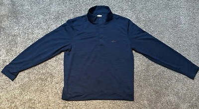 Greg Norman Pullover Sweater Mens M Medium Blue Quarter Snap Buttons Golf Jacket - Image 1 of 4