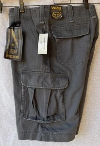 Fox Protocol Cargo Shorts Charcoal Factory Distressed REV.074 Sz. 28 MSRP $44.00 - Picture 1 of 12