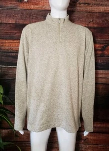 Telluride Clothing Company Sweater Size 2XL Mens Soft Quarter Zip Top Beige - Picture 1 of 9