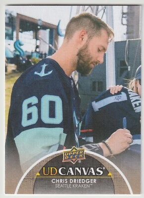 2021-22 UD Canvas Chris Driedger Card #C186 Seattle Kraken - Image 1 of 2