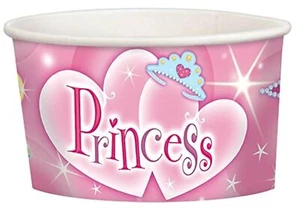 Funkelnde Prinzessin rosa schick Mädchen Kindergeburtstag Party Gastgeschenk Papier Leckerli Becher - Bild 1 von 1