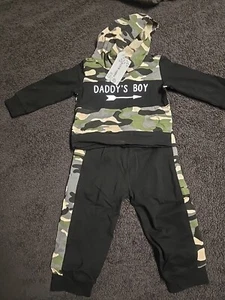 Infant Toddler Baby Boy Clothes Camo Long Sleeve Graphic Hoodie Sweatshirt Pant - Picture 1 of 3