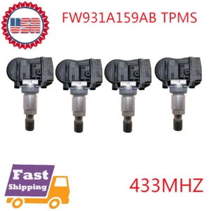 Set (4) FW931A159AB TPMS For Land Rover JAGUAR 433 MHz Tire Pressure Sensor OEW - Picture 1 of 5