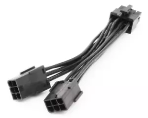 EVGA PCI-Express Video Card Power Adapter Dual 6 PIN to 8 PIN W000-00-000143 - Picture 1 of 4