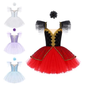 Girls·Tutu Sequin Dress Sparkly Tulle Puffy Flower Dresses Dancewear Pageant - Picture 1 of 30