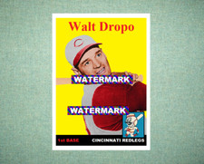 Walt Dropo Cincinnati Redlegs 1958 Style Custom Baseball Art Card