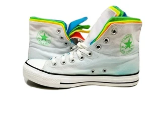 Converse Chuck Taylor Quad Fold Hi Tops Shoes White/Neon US 9 women's | US 7 men - Picture 1 of 10