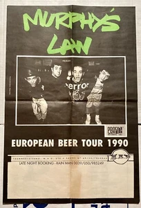MURPHYS LAW ULTRA RARE PROMO VINTAGE 1990 EUROPEAN BEER TOUR 1990 POSTER PROFILE - Bild 1 von 4