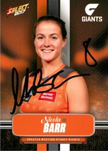 Signed 2017 GWS Giants AFLW Select Footy Stars Card - Nicola Carey - Picture 1 of 3