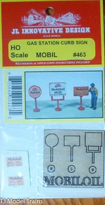 JL Innovative Design #463 ( Mobil ) Gas Station Curb Signs (Kit) - Picture 1 of 1