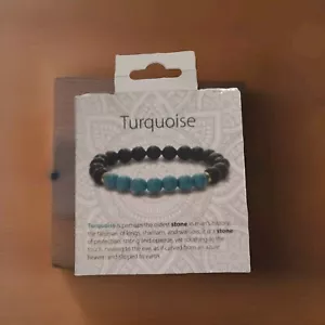 New Serene Living Aroma Bracelet Lava Rocks and Turquoise Colored - Picture 1 of 2