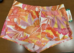 HURLEY Women’s Swim SHORT XL Orange Floral - Picture 1 of 2
