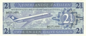 Niederländische Antillen 1970 Banknote postfrisch 2 1/2 Gulden Pick 21 UNC Uncirculated - Bild 1 von 2