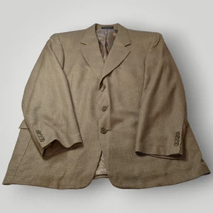 Chaqueta Gianfranco Ruffini 44R Marrón Pata de Gallo Cuadros Abrigo Deportivo Blazer - Imagen 1 de 15