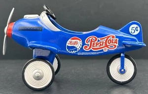 Pepsi Cola Diecast Metal Kiddie Pedal Plane Airplane Toy Model Golden Wheel - Picture 1 of 8