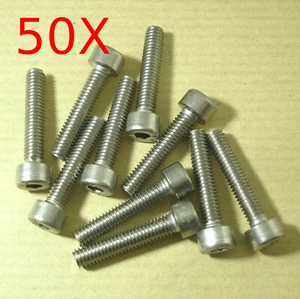 50X Tornillo DIN 912 DIN912 M4 20mm M4x20 INOX A2 Hex Head Allen Bolt Screw - Imagen 1 de 1
