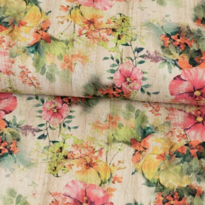 Dekostoff Blumen bunt Canvas Dekoration Kissen Taschen Vorhänge (Preis=0,5m) - Bild 1 von 4