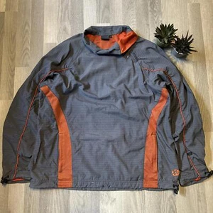 Chaqueta cortavientos Pullover Quiksilver X70 para hombre grande gris naranja retro Y2K - Imagen 1 de 7