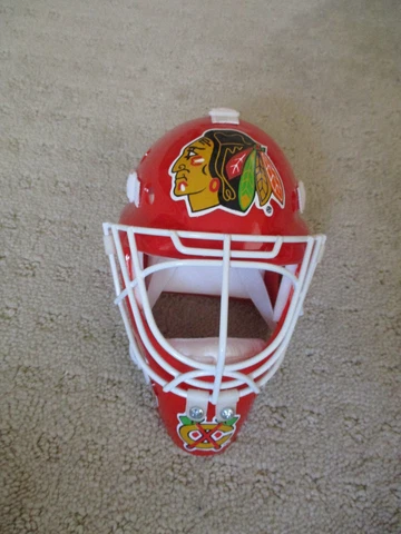 Vintage Chicago Blackhawks PCI Mini NHL Hockey Replica Goalie Mask Helmet NEW * Cover