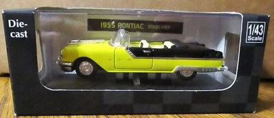 1955 Yellow Pontiac Starchief Convertible Car 1:43 Toy New Ray City Cruiser Die - Image 1 of 4