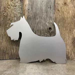 SCOTTISH TERRIER SCOTTIE DOG BREED PERSONALISED STEEL METAL WALL ART HOME GARDEN - Picture 1 of 10