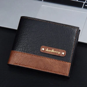 Men's Bifold Leather Credit ID Card Holder Wallet Billfold Purse Clutch Billfold - Picture 1 of 19