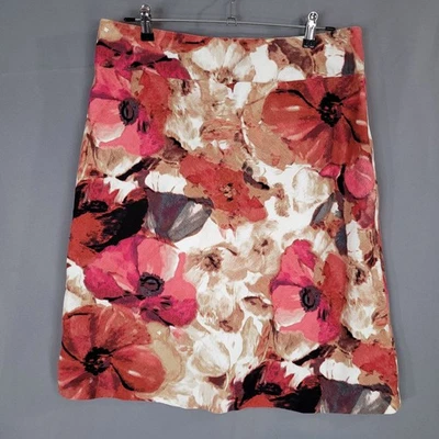 Falda para mujer East 5th floral de algodón línea A forrada talla 16 Foto 1 de 4