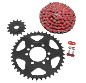 2004 2005 2006 Kawasaki KFX400 Red Chain & Black Sprocket 15/40 96L - Picture 1 of 3