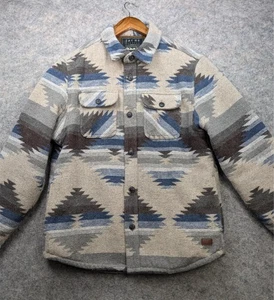 Jachs New York Jacket Mens Medium Shacket Sherpa Lined Aztec Southwestern Cowboy - Picture 1 of 14