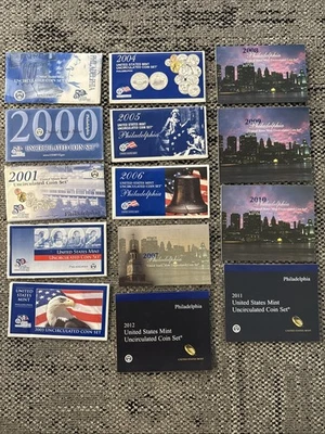 Lot Of 14 - 1999-2012 US Mint Uncirculated Coin Set Philadelphia - Image 1 of 4