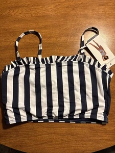 Habitual Brand Girl's Navy Blue And White Stripes Kids Size 14 Top Only - Picture 1 of 3