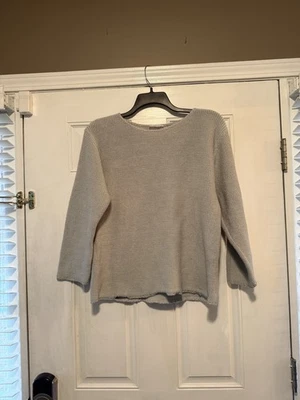 Suéter para mujer Coldwater Creek cuello barco XL 100 % algodón. Usado en excelente estado Foto 1 de 4