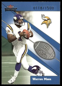 2002 Fleer Throwbacks #2 QB Warren Moon QB Collection #/1500 - Picture 1 of 2