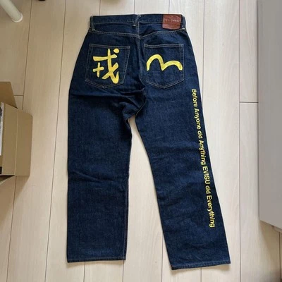 Evisu Denim Jeans 33 35 JPN Limited Edition Denim Rare Model VHTF Pants Trousers - Image 1 of 4