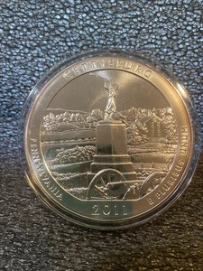 2011 Pennsylvania Gettysburg 5 (FIFE) Ounce SIlver coin. - Picture 1 of 2