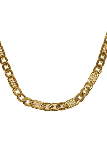 Collana FENDI logo FF catena piatta GLD donna usata