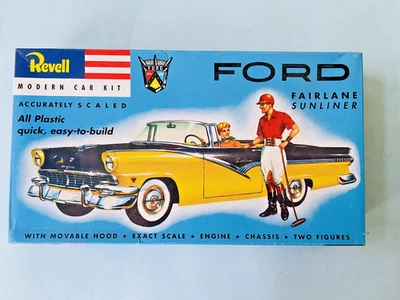 Revell 1/32 scale 1956 Ford Fairlane Sunliner kit open box sealed inside - Image 1 of 4