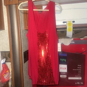 Neu mit Etikett rotes 4X George funkelndes Tanktop - Bild 1 von 7