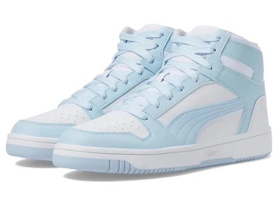 Mujer NUEVAS Zapatillas Puma Rebound Layup Blanco Azul Alto Media Cancha Nuevas en Caja 8 Foto 1 de 4