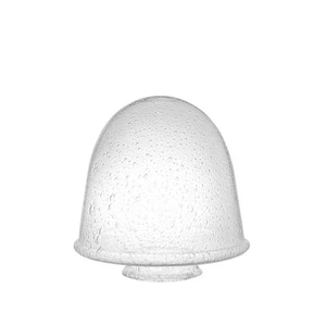 Paralume di ricambio 0056 vetro trasparente con bolle - d. 18cm, maniglia 8,4cm - Foto 1 di 4