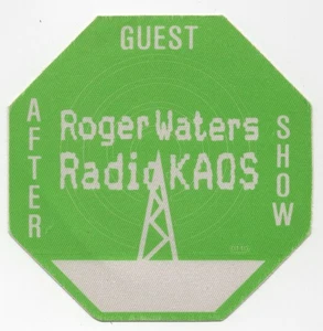 Roger Waters Radio Kaos Tour Backstage Pass 1987 Vintage Ticket Pink Floyd - Picture 1 of 2
