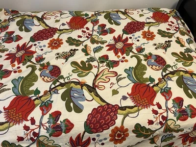 RARE Pottery Barn Serafina Twin Duvet Stunning Linen Cotton Floral Two Available - Image 1 of 4