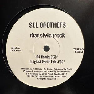 Sol Brothers That Elvis Track 12” Vinyl 1997 Fresh Records House DC Remix - Foto 1 di 6