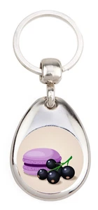 Macaron Cassis - Porte clé en métal - Foto 1 di 4