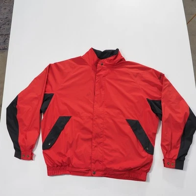 Jaqueta Dryjoy Footjoy Masculina 2XL Vermelha Preta Impermeável Golfe Quebra-Vento Capa de Chuva - Imagem 1 de 4