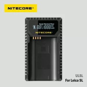 Nitecore ULSL Digital USB Battery Charger For Leica SL Series BP-SCL4 Batteries - Picture 1 of 12