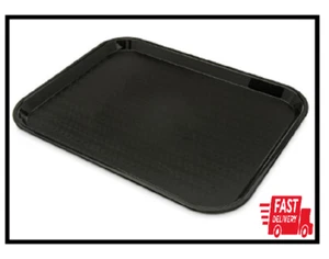 Carlisle FoodService Products Cafe Plastic Fast Food Tray, 14" x 18", Black - Picture 1 of 3