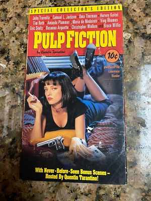 VHS Pulp Fiction John Travolta Samuel L Jackson Uma Thurman Quentin Tarantino - Image 1 of 4