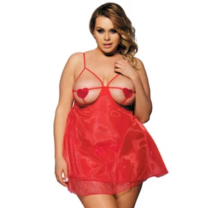 Übergröße sexy Damen-Dessous hohler BH Nachtkleid rückenfreier Tanga - Bild 1 von 6